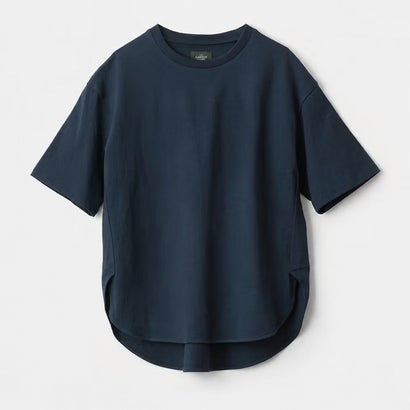 アメリカンドライ天竺ラウンドヘムTシャツ （ネイビー）｜詳細画像
