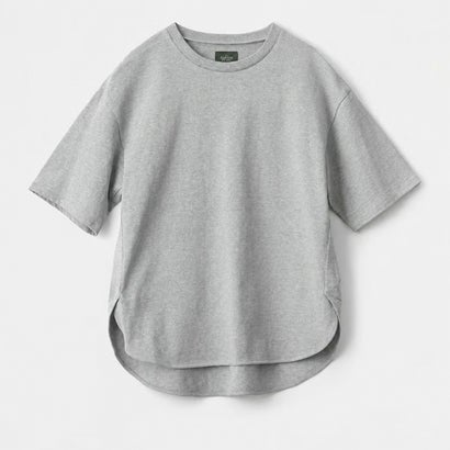 アメリカンドライ天竺ラウンドヘムTシャツ （グレー）｜詳細画像
