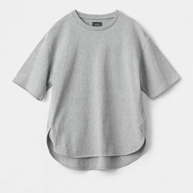 アメリカンドライ天竺ラウンドヘムTシャツ （グレー）