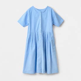 綿麻2WAYシャツワンピース （サックス）