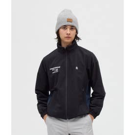 munsingwear ブラックブルゾン マンシングウェア MUNSINGWEAR はっ水ストレッチロゴプリントブルゾン