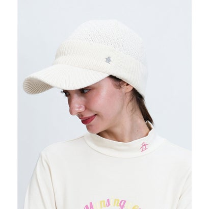 マンシングウェア MUNSINGWEAR 毛混庇付きニットキャップ｜詳細画像