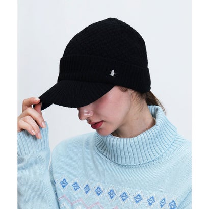 マンシングウェア MUNSINGWEAR 毛混庇付きニットキャップ｜詳細画像