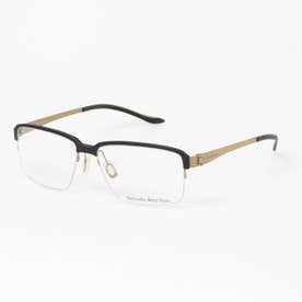 メガネ 眼鏡 アイウェア レディース メンズ （ブラック/ゴールド）