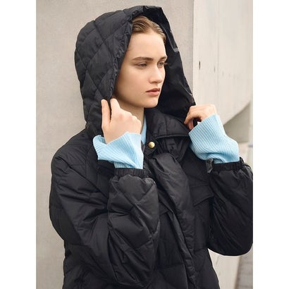 【TAION】パテッドフードマフラー （BLK）｜詳細画像