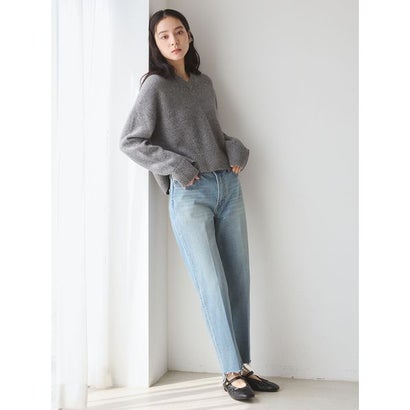 裾段差テーパードデニムパンツ （IND）｜詳細画像
