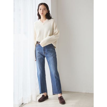 裾段差テーパードデニムパンツ （IND）｜詳細画像