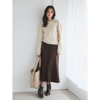 カシミヤ混フーディニットプルオーバー （GRY）｜詳細画像