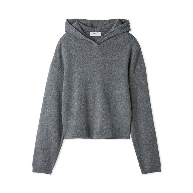 カシミヤ混フーディニットプルオーバー （GRY）