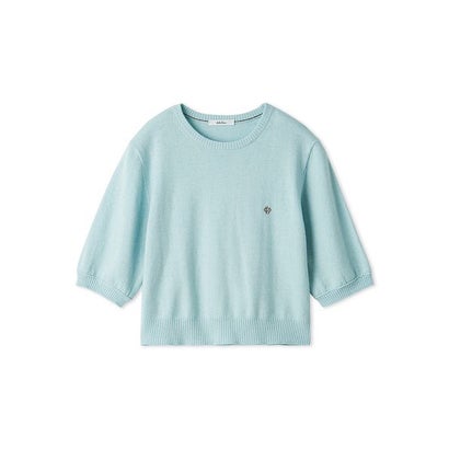 カシミヤ混クロップドニットプルオーバー （GRY）｜詳細画像