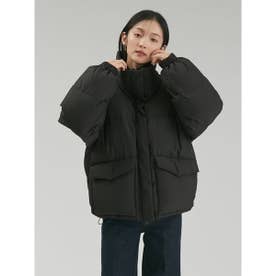 スタンドカラーフォルムフレンチダウン （BLK）