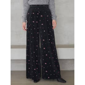 エンブロイダリーベロアパンツ （BLK）