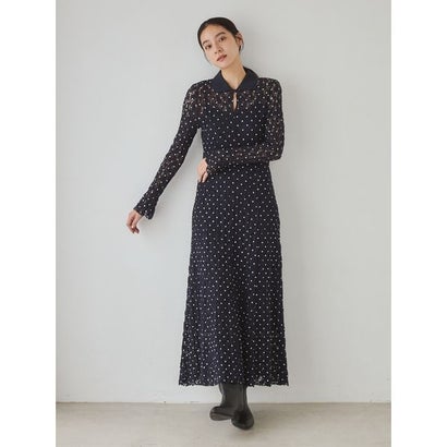 ミラ オーウェン Mila Owen ラッセルレーススキッパーカラーワンピース （DOT）｜詳細画像