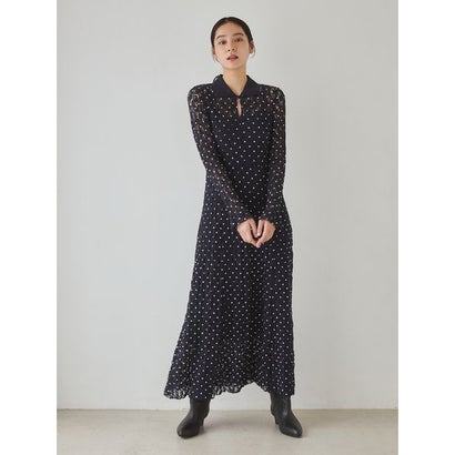 ミラ オーウェン Mila Owen ラッセルレーススキッパーカラーワンピース （DOT）｜詳細画像