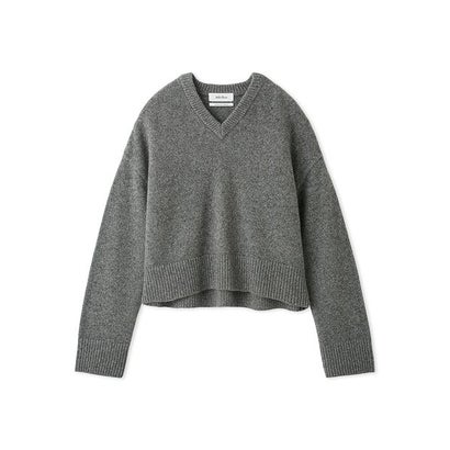 ウールカシミヤVネックニット （GRY）｜詳細画像