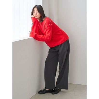 フラップディテールタックワイドパンツ （CGRY）｜詳細画像