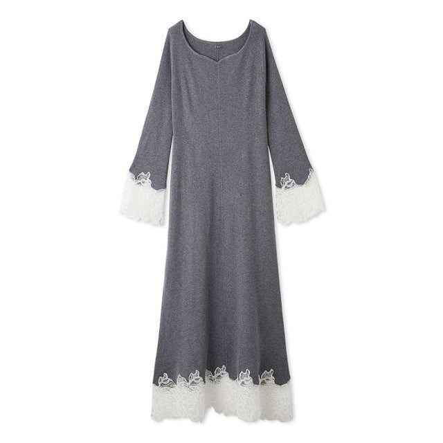 レースドッキングニットワンピース （GRY）