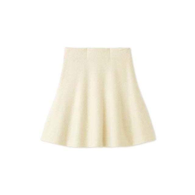 ウエストゴムウールカシミヤミニスカート （WHT）