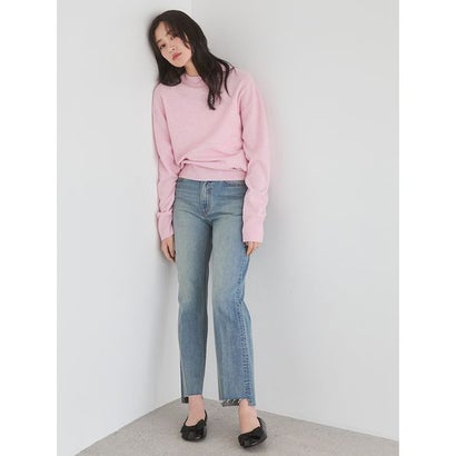 wool100％クルーネックベーシックニット （GRY）｜詳細画像