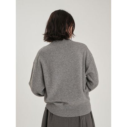 wool100％クルーネックベーシックニット （GRY）｜詳細画像