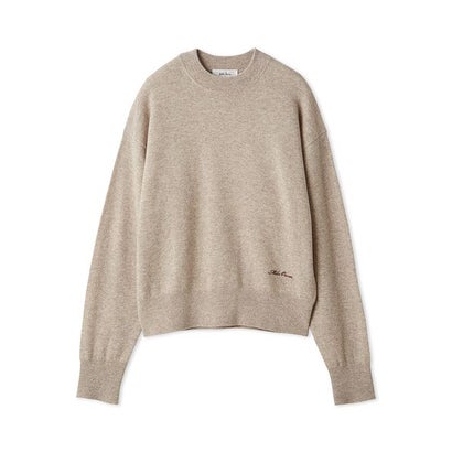 wool100％クルーネックベーシックニット （BEG）｜詳細画像