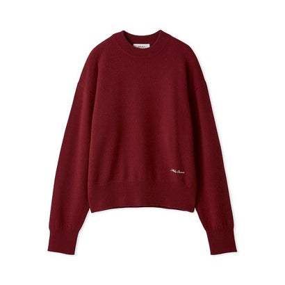 wool100％クルーネックベーシックニット （BRD）｜詳細画像