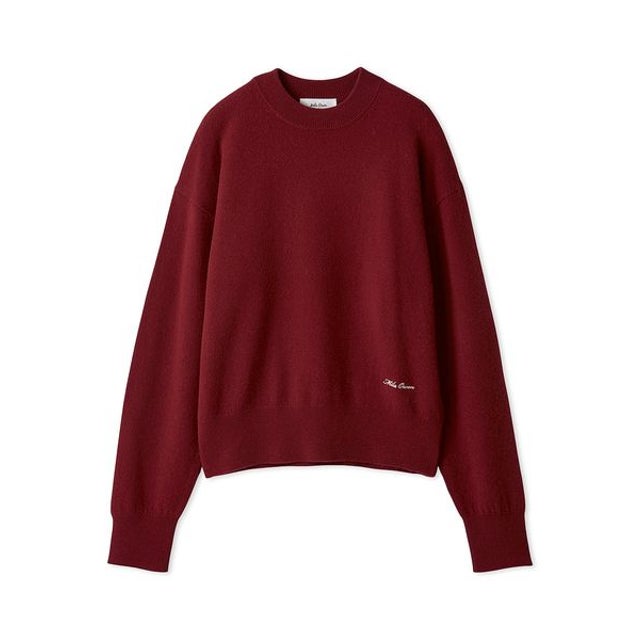 wool100％クルーネックベーシックニット （BRD）
