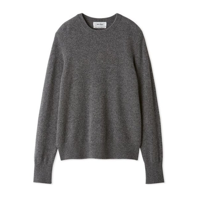 ロイヤルカシミヤ100％クルーネックプルオーバー （GRY）