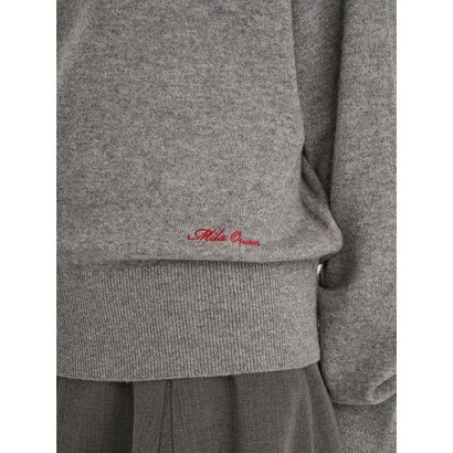 wool100％クルーネックベーシックニット （GRY）｜詳細画像