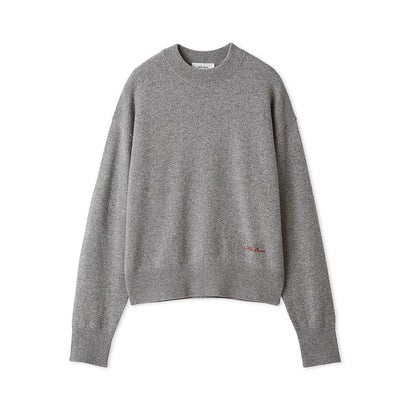 wool100％クルーネックベーシックニット （GRY）｜詳細画像