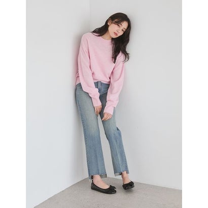 wool100％クルーネックベーシックニット （PNK）｜詳細画像