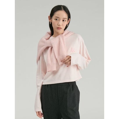 Mロゴ刺繍ロングスリーブTシャツ （PNK）｜詳細画像