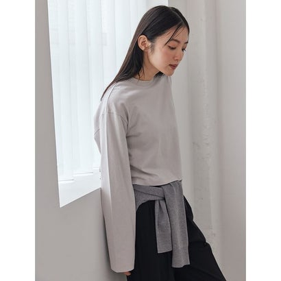 Mロゴ刺繍ロングスリーブTシャツ （WHT）｜詳細画像