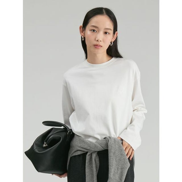 Mロゴ刺繍ロングスリーブTシャツ （WHT）