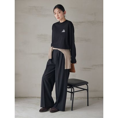 Mロゴ刺繍ロングスリーブTシャツ （BORDER）｜詳細画像