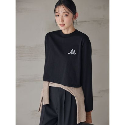 Mロゴ刺繍ロングスリーブTシャツ （BORDER）｜詳細画像