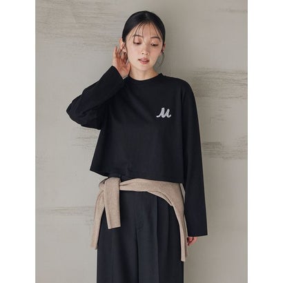 Mロゴ刺繍ロングスリーブTシャツ （BORDER）｜詳細画像