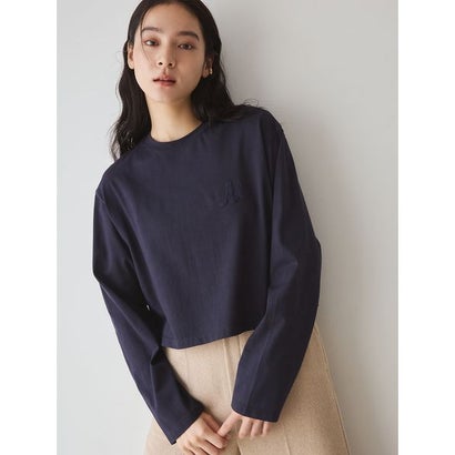 Mロゴ刺繍ロングスリーブTシャツ （BORDER）｜詳細画像