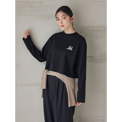 Mロゴ刺繍ロングスリーブTシャツ （BLK）｜詳細画像
