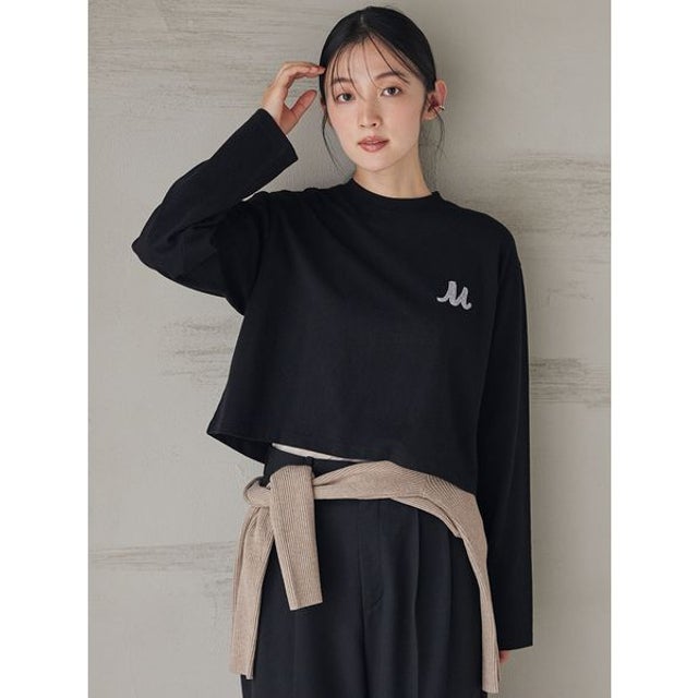 Mロゴ刺繍ロングスリーブTシャツ （BLK）