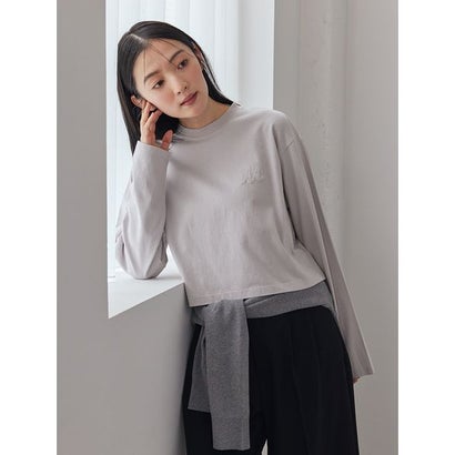 Mロゴ刺繍ロングスリーブTシャツ （NVY）｜詳細画像