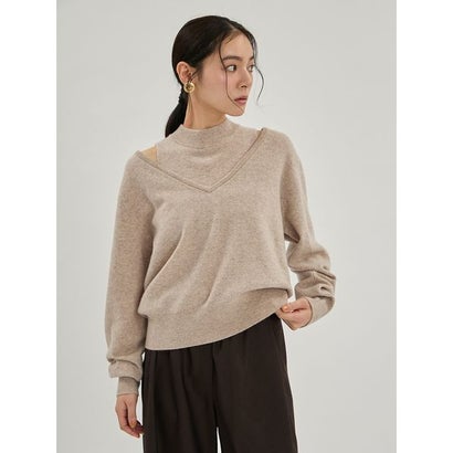 wool100％アメスリタンクニット （BEG）｜詳細画像