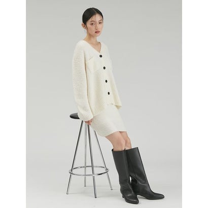 ブークレーニットカーデセットアップ （WHT）｜詳細画像