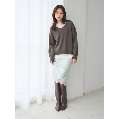 2WAYヘムレースミディスカート （A）｜詳細画像