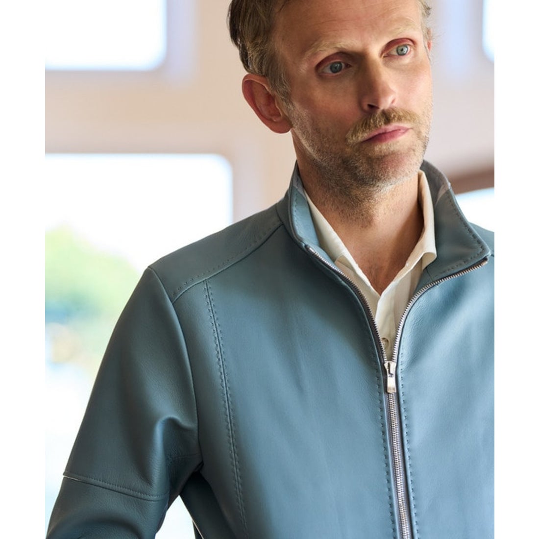 メンズビギ MEN'S BIGI ラムレザークロームタンニングジャケット