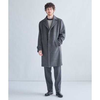 メンズビギ MEN'S BIGI スーパー140ウールビーバーステンカラーコート （ブラック）｜詳細画像