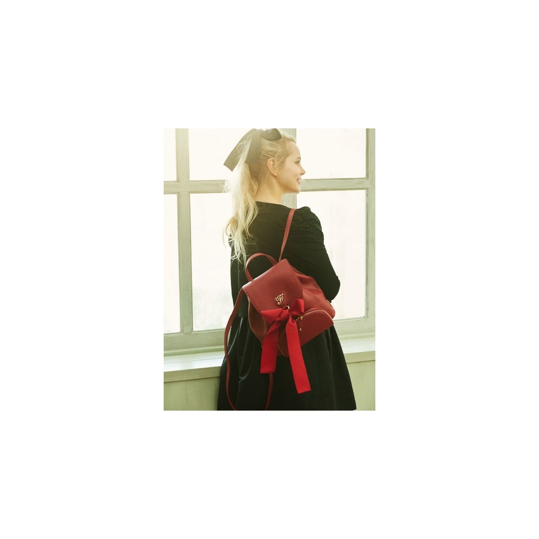 Maison de FLEUR リボンリュック ボルドー -ファッション通販 FASHION 
