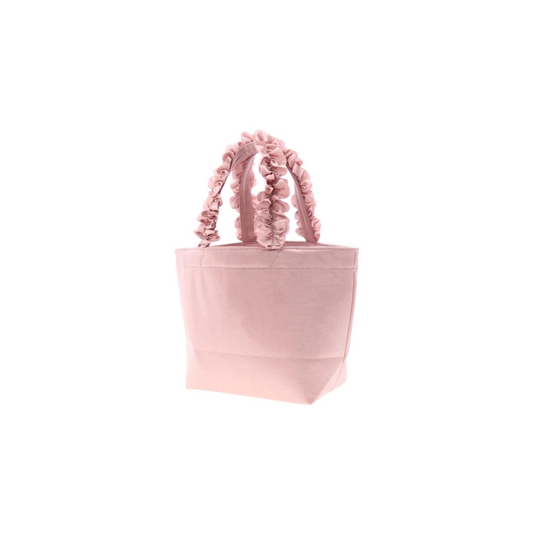 Maison de FLEUR ヴィンテージサテンフリルトートSバッグ モカ -靴 