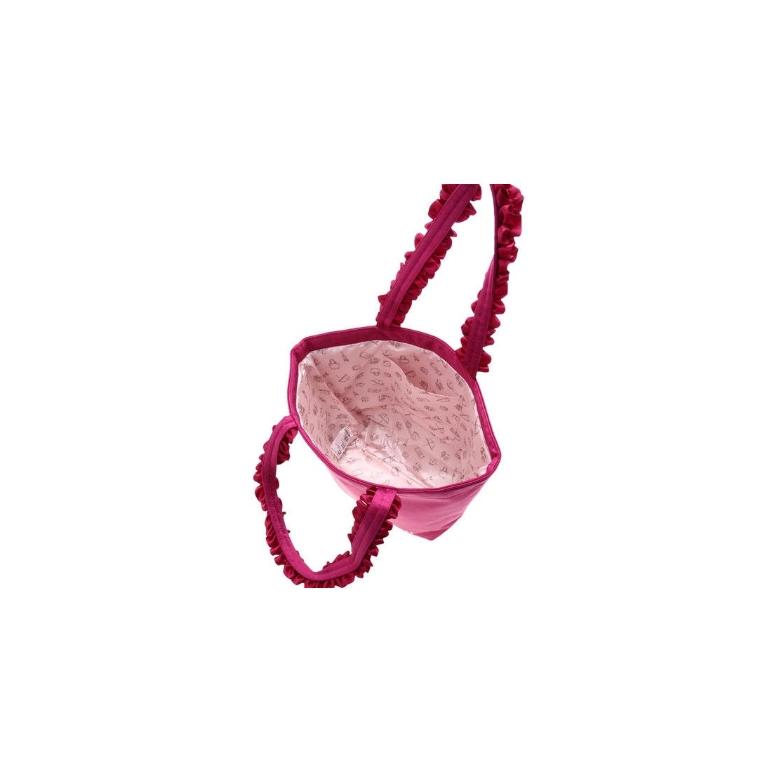 Maison de FLEUR ヴィンテージサテンフリルトートMバッグ ネイビー