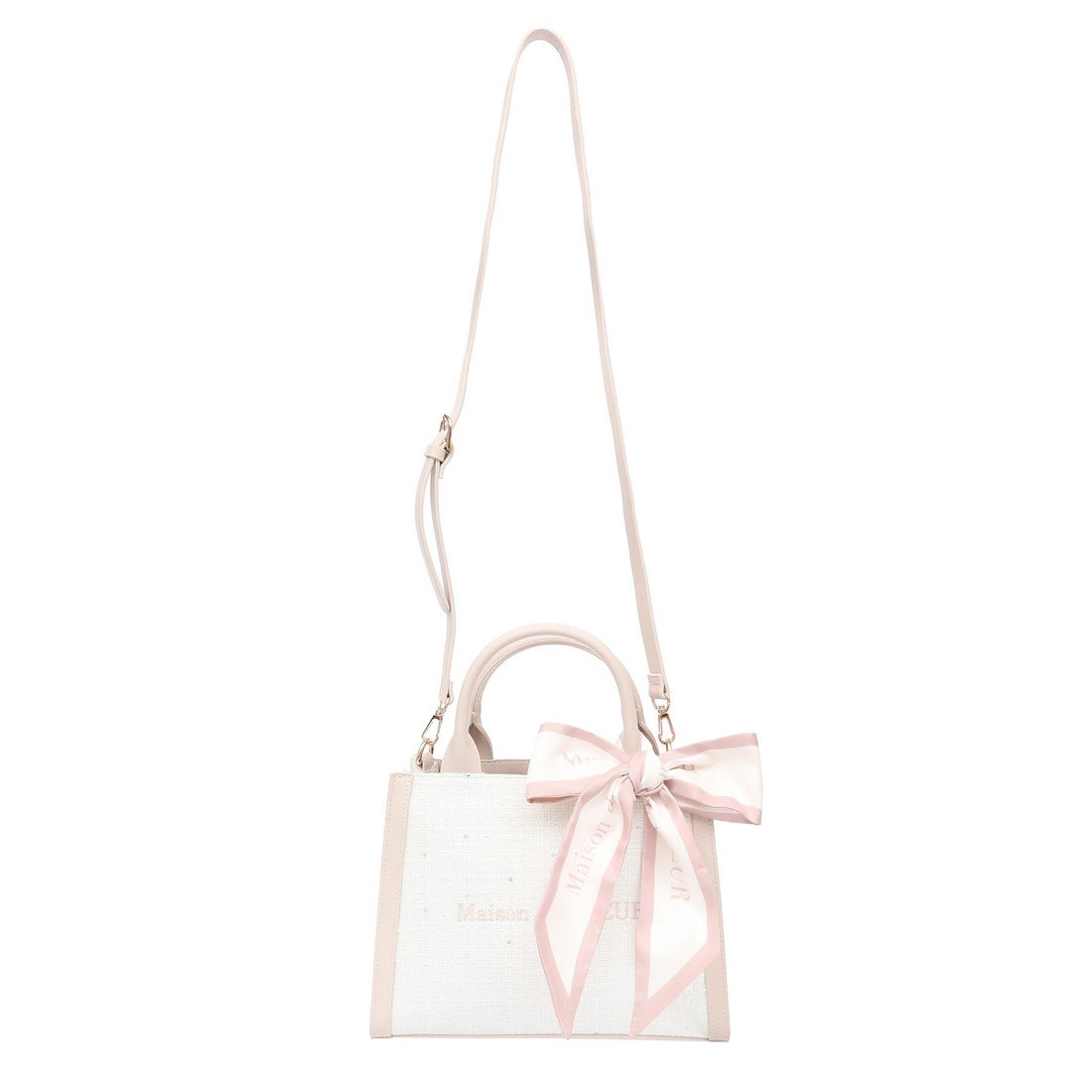 メゾン ド フルール Maison de FLEUR スカーフ付き2Wayバッグ （ピンク 